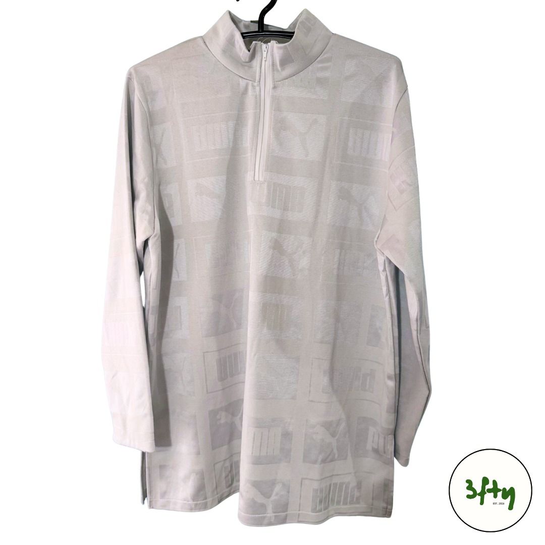 Puma White Quarter-Zip Long Sleeve Sweater (Category: Coats, Jackets and Outerwear) located in Baguio. Submitted by 3ftyfinds (Listing ID 1470016058, Image 1). Description: Mode of payment: GCash/Bank Transfer Mode of delivery: J&T Express (shouldered by buyer) Meet ups/drop off within Baguio City proper only. Feel free to dm for inquiries, thank you!!.