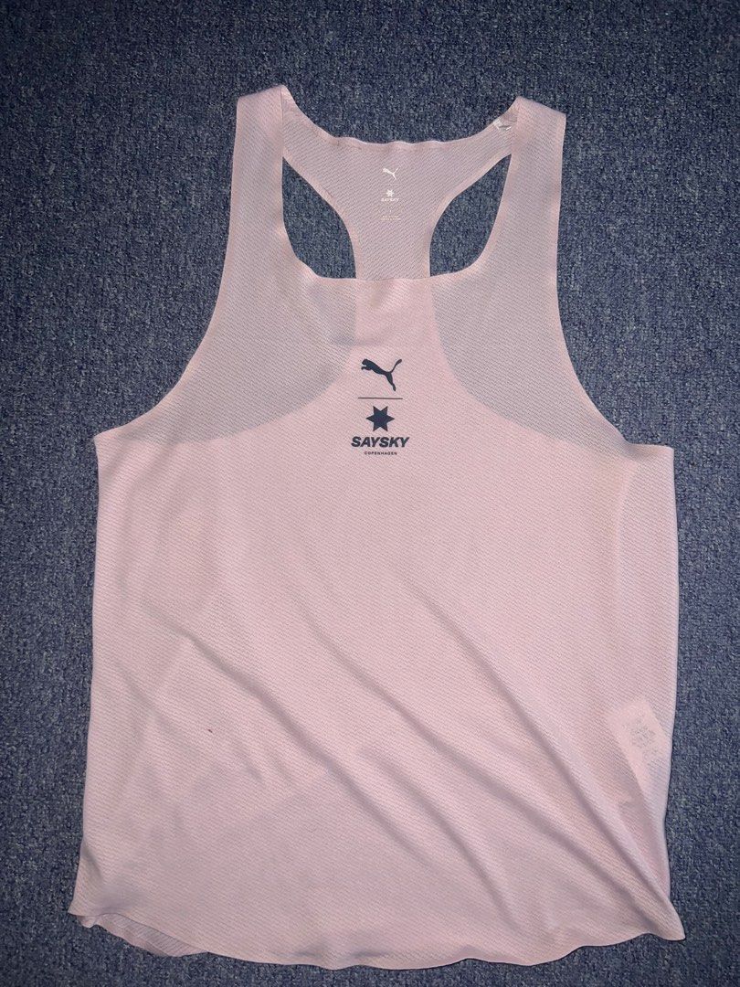 Singlet Layout Puma x Saysky Ultraspun Running Singlet Pink, Sports Equipment, Other ...