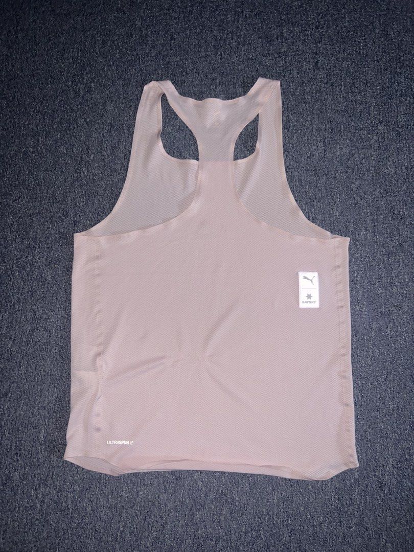Singlet Layout Puma x Saysky Ultraspun Running Singlet Pink, Sports Equipment, Other ...