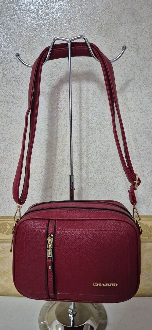 R11-590 CHARRO RED MULTIPOCKET SHOULDER BAG AND SLING BAG (Category: Cross-body Bags) located in Valenzuela. Submitted by dailyhappyfinds (Listing ID 1469986127, Image 2). Description: BRAND: Charro -Brand new without tag -Shoulder bag and sling bag *Mall pullout/ factory pullout. Please manage your expectations. .