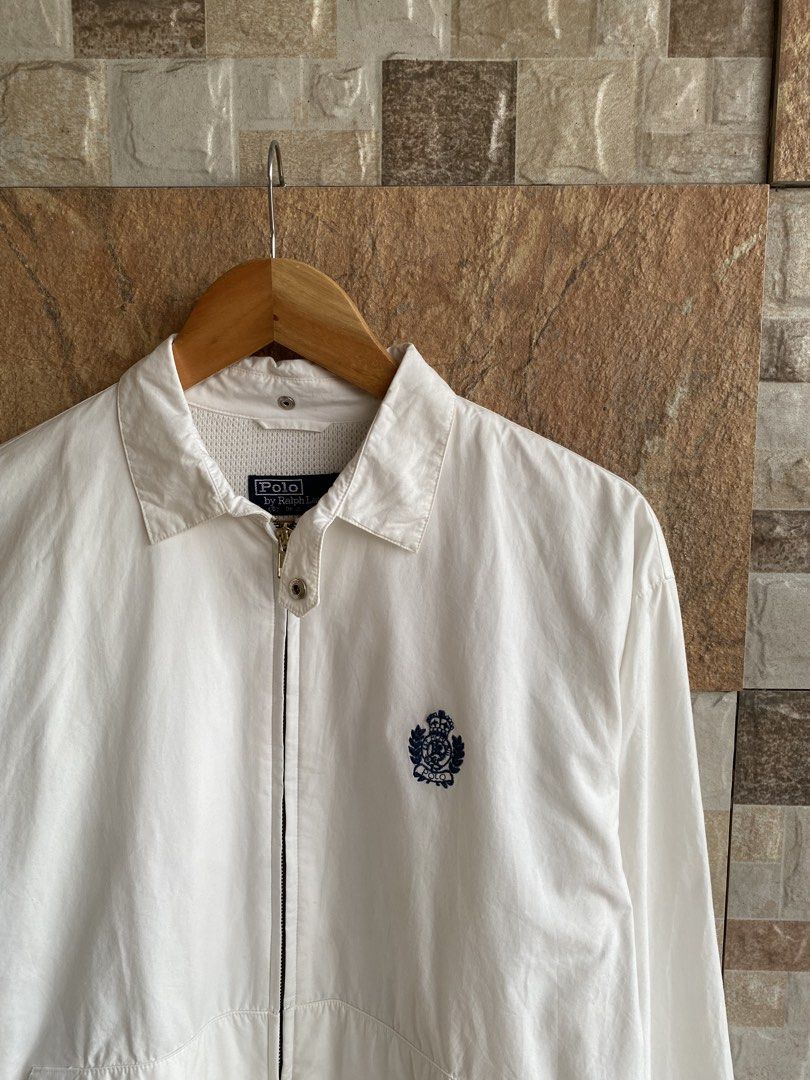 RALPH LAUREN - SPELLOUT POLO DESIGN HARRINGTON JACKET (Category: Luxury Apparel) located in Bacolod City. Submitted by timelessbyjosh (Listing ID 1470001493, Image 2). Description: BEST FOR CASUAL OUTFITS SIZE : SMALL ACTUAL COLOR : WHITE COLOR RATE : 10 OUT OF 10 CONDITION : NEAR NEW MATERIAL : MADE IN : KOREA FLAWS : NONE DIMENSIONS LENGTH - 24 WIDTH ( ARMPIT TO ARMPIT ) - 22 SHOULDER TO SHOULDER - 20 SLEEVE LENGTH ( ARMPIT TO WRIST ) - 17 MEAS