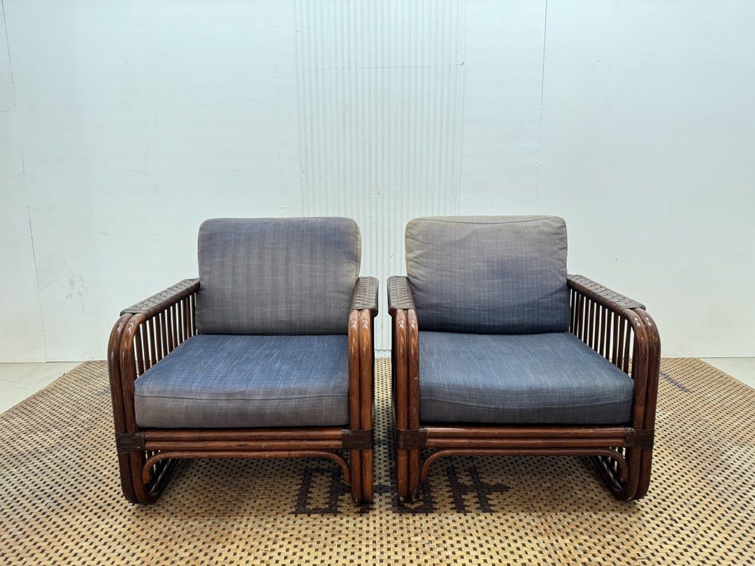 Rattan Accent chair (Category: Chairs) located in Quezon City. Submitted by matetdevis13 (Listing ID 1470119340, Image 1). Description: Rattan 2-Piece Accent Chair with Cushion Price: 7,500 L27.5 x W29 x H30/15 In good condition Code MJS25-R31.