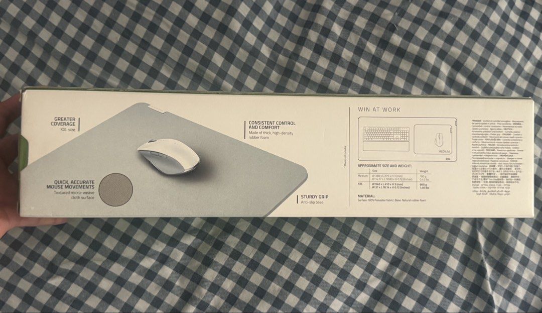 Razer Pro Glide Soft Mouse Mat XXL (Category: Mouse & Mousepads) located in Pasig City. Submitted by rapcollects (Listing ID 1469954323, Image 2). Description: Condition: Brand new with original box packaging Bought for 2k rfs: change of plans Lalamove/Meetup Location: Santolan, Pasig City. For Legitimacy check my marketplace reviews. Thank you! ❤️.