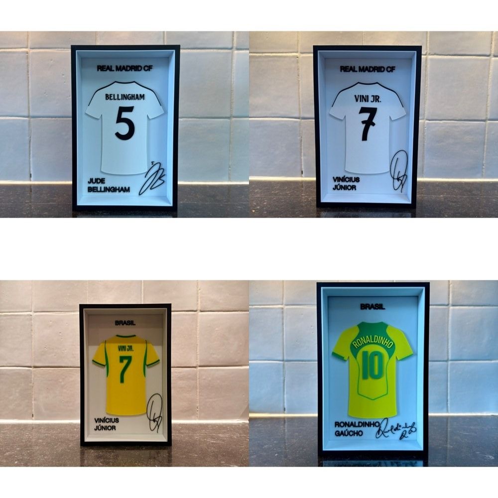 Real Madrid & Brazil Jersey Display Frame | Bellingham Vinicius Jr ...