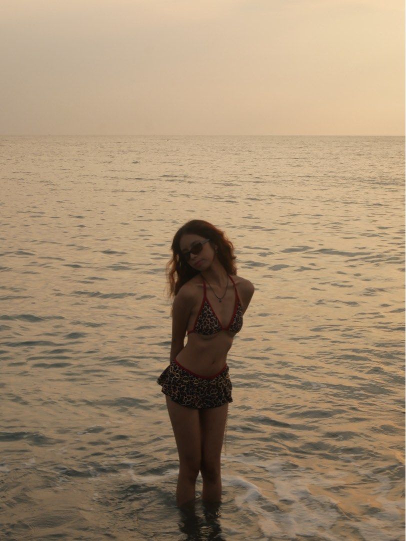 Red Leopard Bikini (Category: Bikinis & Swimsuits) located in Manila. Submitted by yuicatto (Listing ID 1470058734, Image 1). Description: Wore ONCE only! cute swimmable skirt <3 MoP: BDO / Gcash.