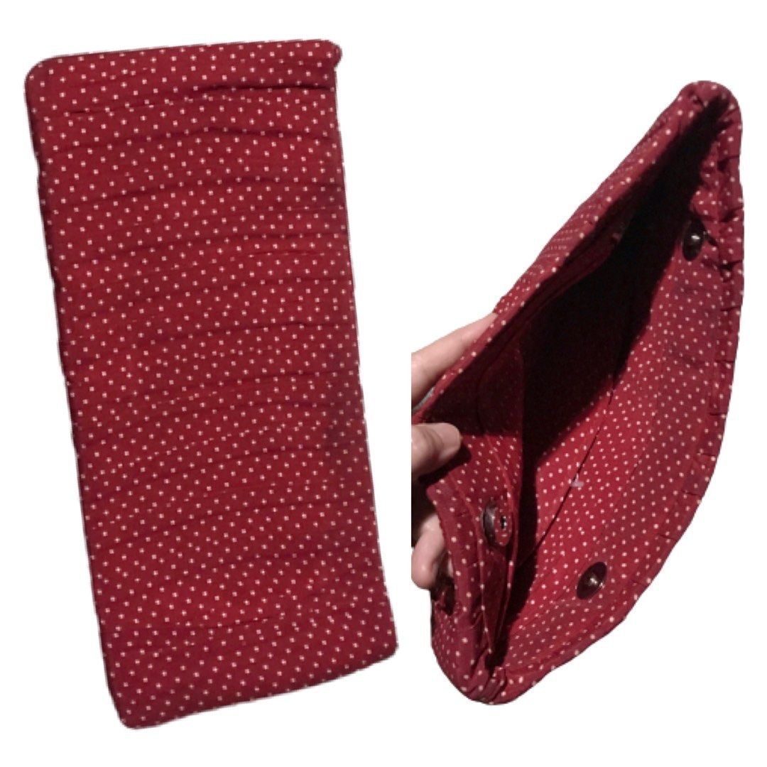 RED POLKA DOTS CLUTCH BAG (Category: Clutches) located in Marikina City. Submitted by minimalistmanila (Listing ID 1469953339, Image 2). Description: Red polks dots clutch bag from Malaysia. Never used. Has minimal dirt due to storage. Can be washed. Order now!.