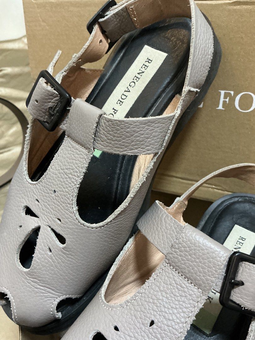 renegade folk mules sling (Category: Flats & Sandals) located in Siquijor. Submitted by lian_ching (Listing ID 1470085599, Image 3). Description: size 7 taupe color sling version of the mules good as new original 1 month old.