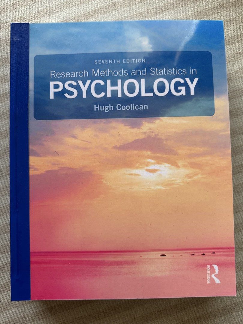 Research Methods and Statistics in Psychology 7th Edition Hugh Coolican (Category: Textbooks) located in Manila. Submitted by yenina79 (Listing ID 1470137962, Image 1). Description: - Title: Research Methods and Statistics in Psychology (7th Edition) - Author: Hugh Coolican - Publisher: Routledge - Ideal for: Psychology majors, university students, and researchers - Content: Clear guides on experimental design, quantitative & qualitative methods,