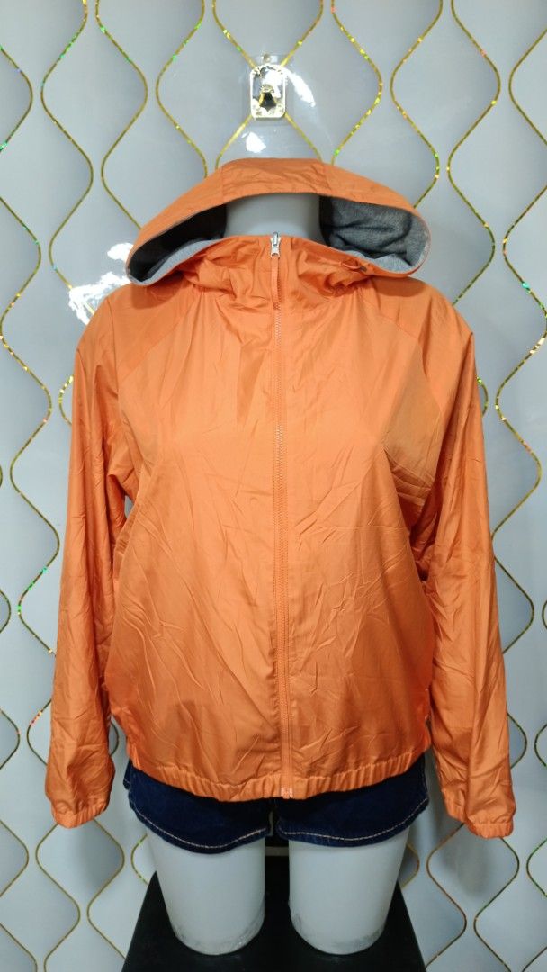 Reversible Hooded Jacket Orange and Grey (Category: Coats, Jackets and Outerwear) located in Manila. Submitted by zariyah.1986 (Listing ID 1470068853, Image 1). Description: - Style: 2-in-1 Reversible Hooded Jacket - Colors: Bright Orange (side 1) / Grey Jersey Fabric (side 2) - Closure: Full zip with matching orange zipper tape - Pockets: Functional side pockets on both reversible sides - Comfort & Fit: Attached hood, long sleeves, with elastici