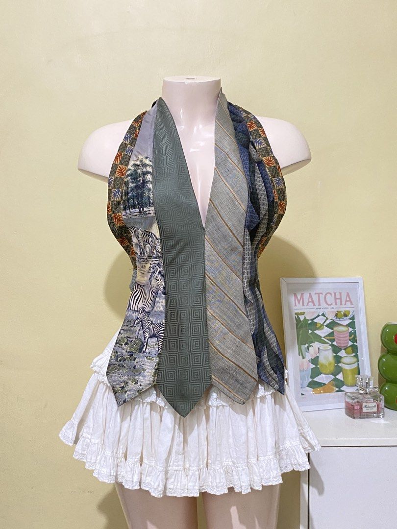 REWORKED NECKTIE HALTER TOP (Category: Others Tops) located in Dasmarinas. Submitted by hannah.oakph (Listing ID 1469954817, Image 2). Description: one of a kind!.