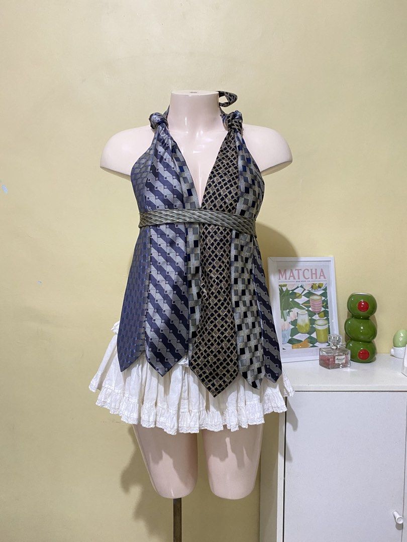 REWORKED NECKTIE PEPLUM HALTER TOP (Category: Others Tops) located in Dasmarinas. Submitted by hannah.oakph (Listing ID 1469955030, Image 1). Description: .