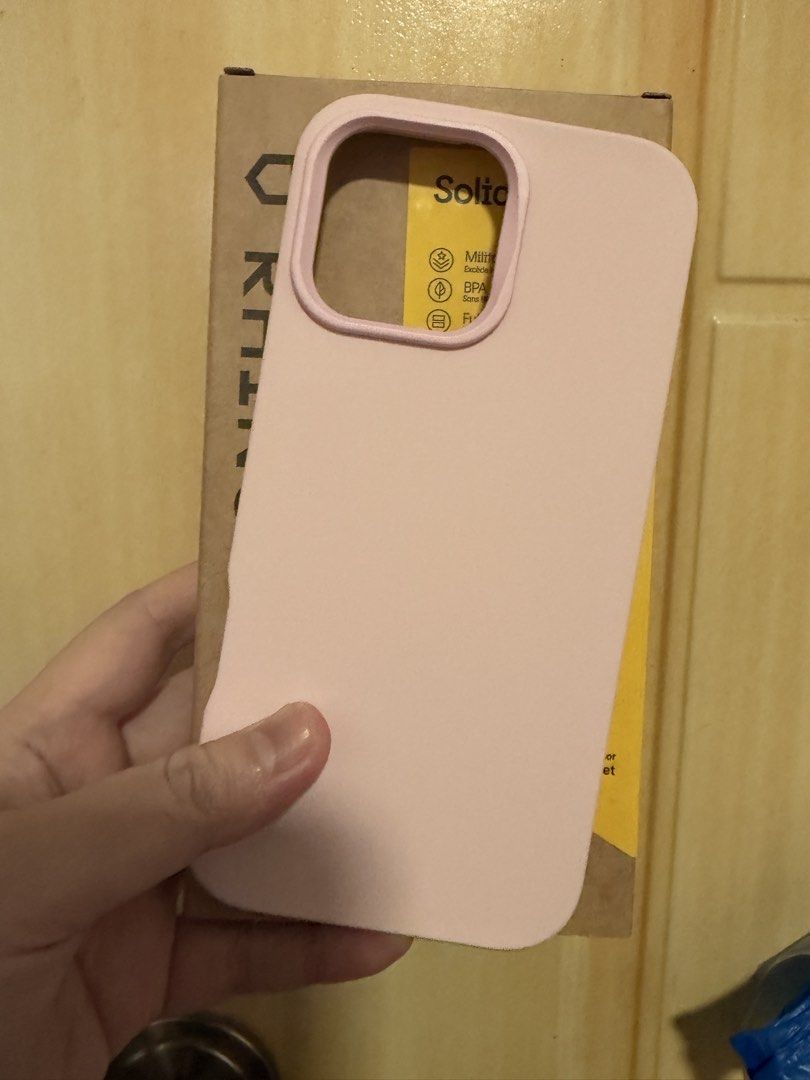 Rhinoshield solidsuit case for iPhone 16 pro max (Category: Cases & Sleeves) located in Pasig City. Submitted by trisha_12 (Listing ID 1470133119, Image 1). Description: Rhinoshield solidsuit case for iPhone 16 pro max Color: rasberry sorbet Never used In good condition.