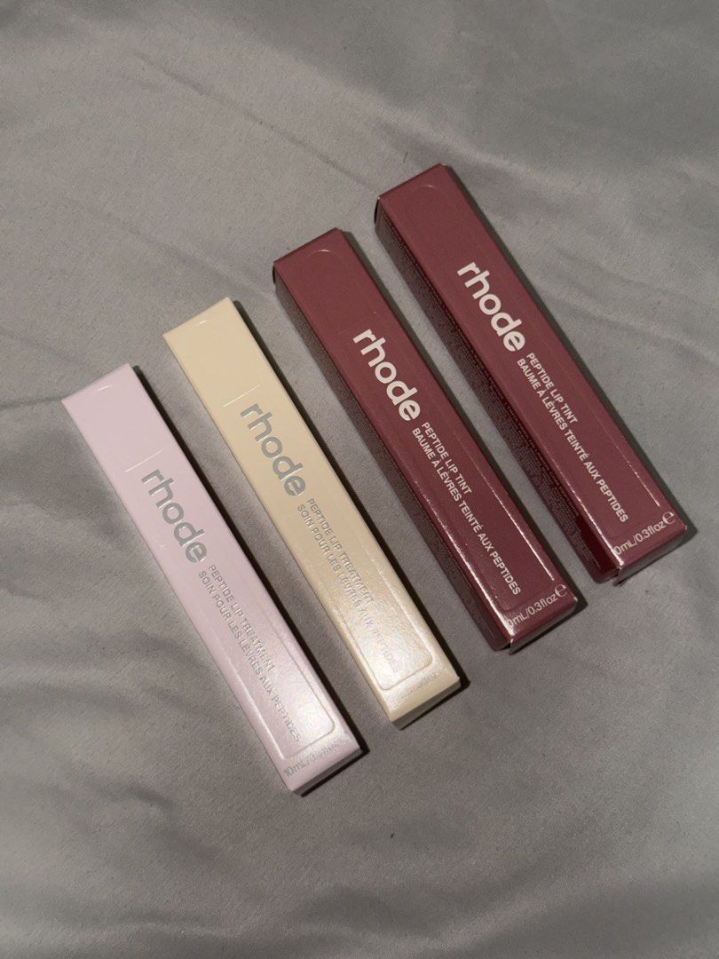 Rhode Peptide Lip Tint and Lip Treatment (Category: Makeup) located in San Juan City. Submitted by marieljsj (Listing ID 1470117493, Image 1). Description: - 100% original - sealed & never been opened - bought from sephora US PEPTIDE LIP TINT available in: Salty Tan (2pcs) PEPTIDE LIP TREATMENT available in: Watermelon Slice (1), Salted Caramel (1) ₱1,750 each.