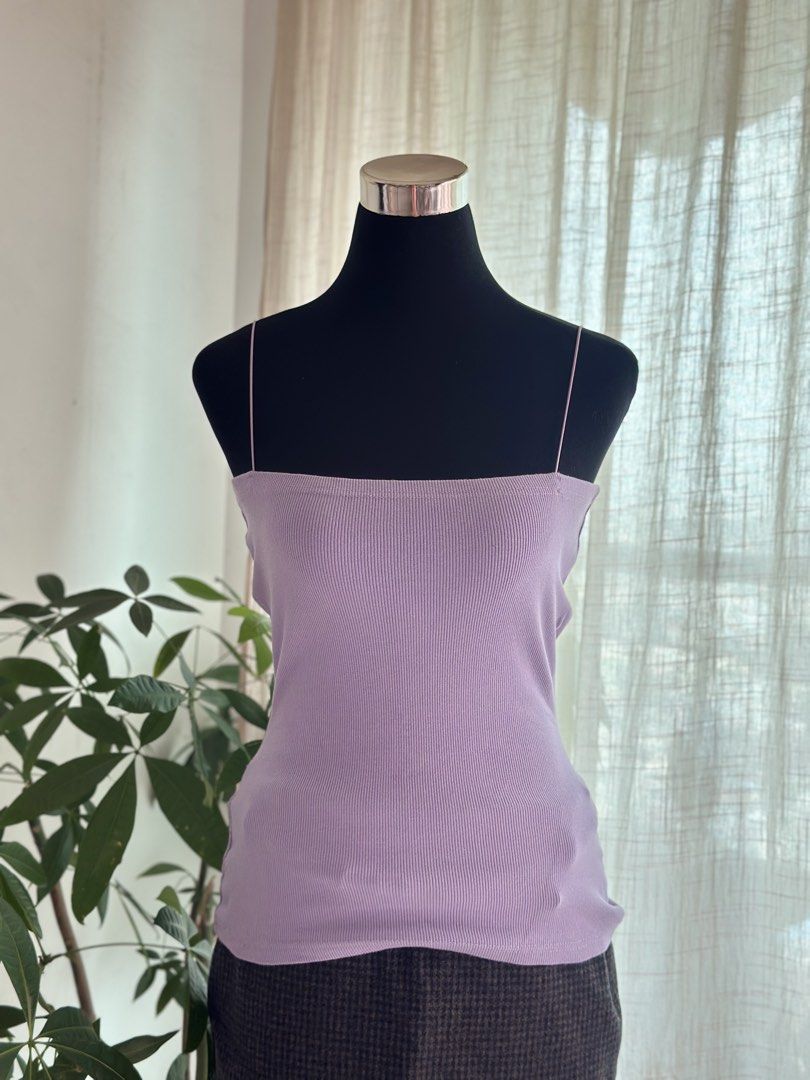 Ribbed Spaghetti Strap Camisole Top (Category: Sleeveless) located in Manila. Submitted by kwoooky (Listing ID 1469962475, Image 3). Description: Take all for 250 3 tops 1 dress Free Size (fit small to semi large) Stretchable No Flaws All worn less than 5 times Black never been worn.