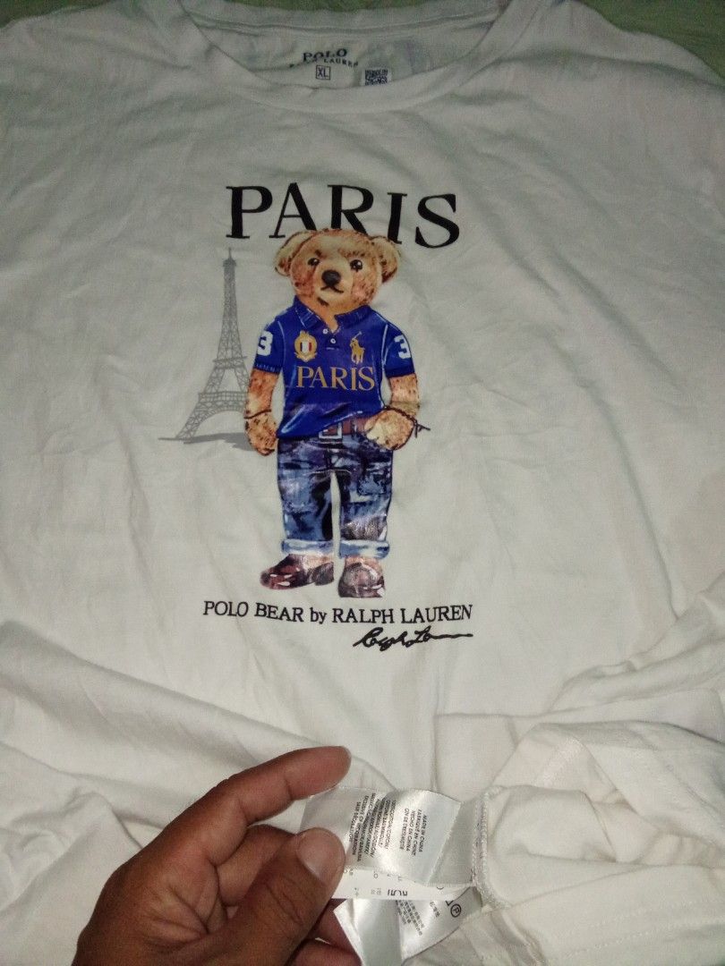 RL bear Long sleeve (Category: Longsleeves) located in Manila. Submitted by oddhorse_38124c (Listing ID 1470082384, Image 3). Description: RL bear Long sleeve as new condition, issue Washable stains 10 color rate dimes 19x27.
