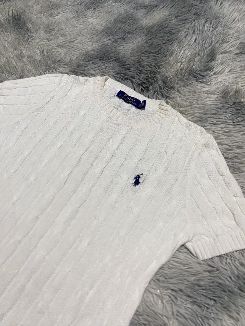 RL Cable Knit (Category: Shirts) located in Bago City. Submitted by thrifthunt.6101 (Listing ID 1470103376, Image 2). Description: Ralph Lauren Cable Knit Size small 18/23.5 Asnew No issue 9.5/10 cr.