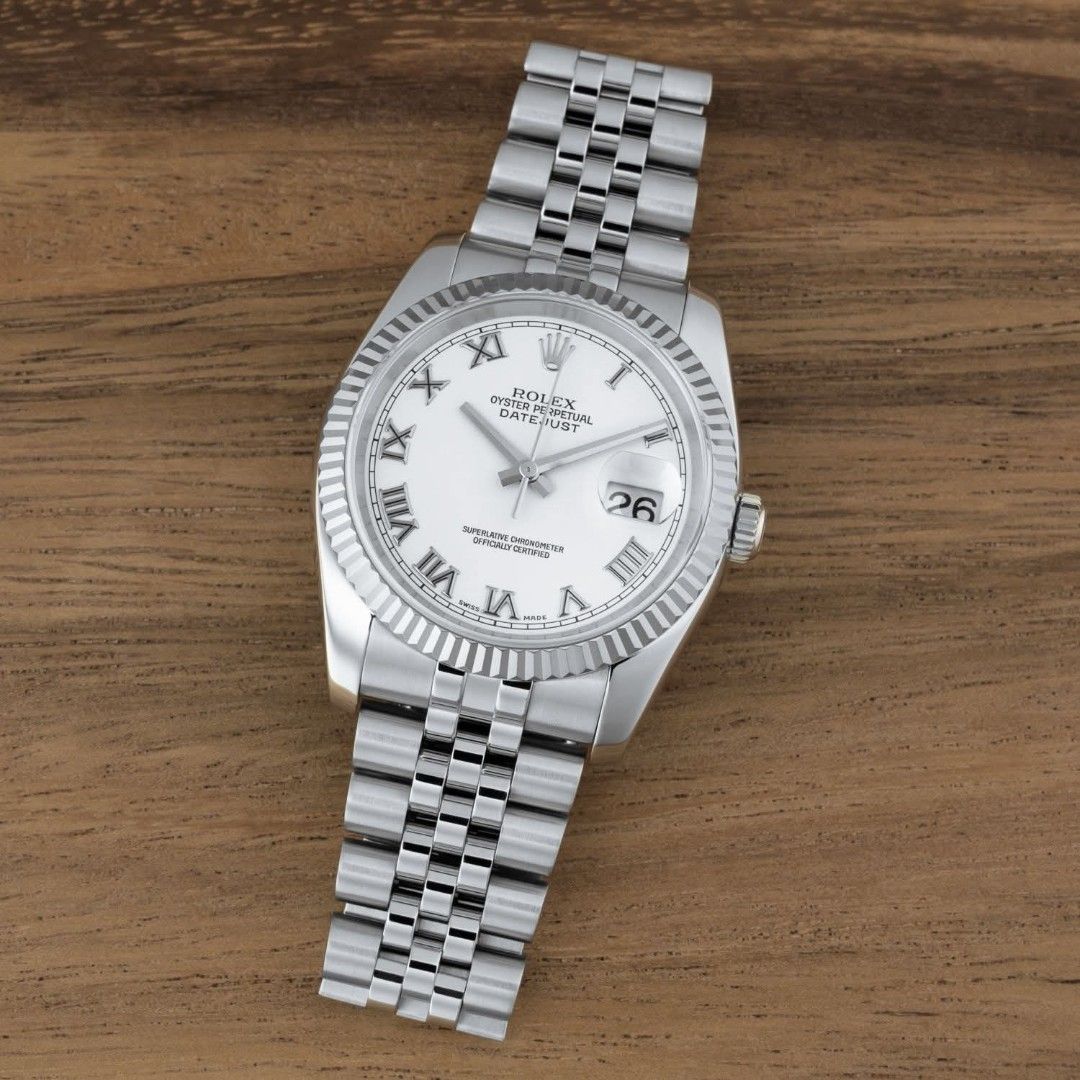 Rolex Datejust 36mm White (Category: Luxury Watches) located in Mandaluyong City. Submitted by 88nac (Listing ID 1470043638, Image 1). Description: White DJ 36mm on Roman 116234 655k 2016 Full set Jubilee bracelet 9.8/10 condition PM for inquiries.