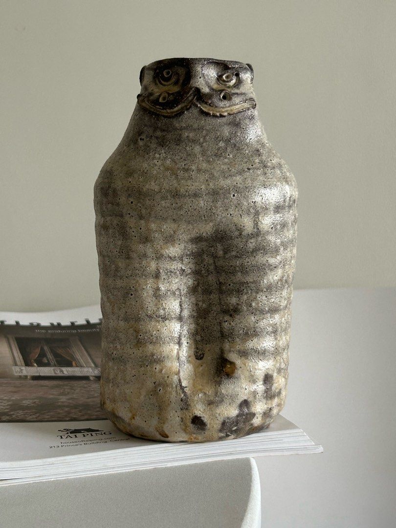 Rustic Owl Ceramic Vase (Category: Vases & Decorative Bowls) located in Quezon City. Submitted by curatedfindsy (Listing ID 1469991341, Image 2). Description: Rustic Owl Ceramic Vase - One-of-a-Kind Statement Piece ₱420 Dimension: 17cm h x 10cm d Quality: Excellent This unique handcrafted stoneware vase features a beautifully sculpted owl face and a rustic, earthy finish. Beautiful as a standalone decorative piece or a collectible ceramic vessel.