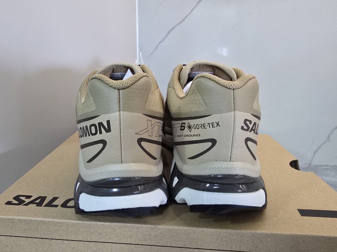 Salomon XT-6 Gore-Tex Safari (Category: Sneakers) located in Manila. Submitted by remmyap (Listing ID 1469990242, Image 3). Description: - Model: Salomon XT-6 Gore-Tex - Colorway: Khaki and brown - Condition: Brand new, unworn with original box and tags - Features: Waterproof Gore-Tex membrane, durable trail sole, and quicklace system - Perfect for outdoor adventures and everyday streetwear.