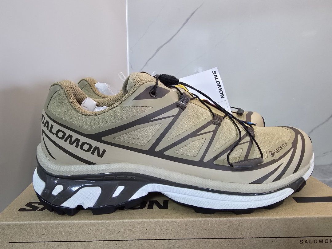 Salomon XT-6 Gore-Tex Safari (Category: Sneakers) located in Manila. Submitted by remmyap (Listing ID 1469990242, Image 1). Description: - Model: Salomon XT-6 Gore-Tex - Colorway: Khaki and brown - Condition: Brand new, unworn with original box and tags - Features: Waterproof Gore-Tex membrane, durable trail sole, and quicklace system - Perfect for outdoor adventures and everyday streetwear.
