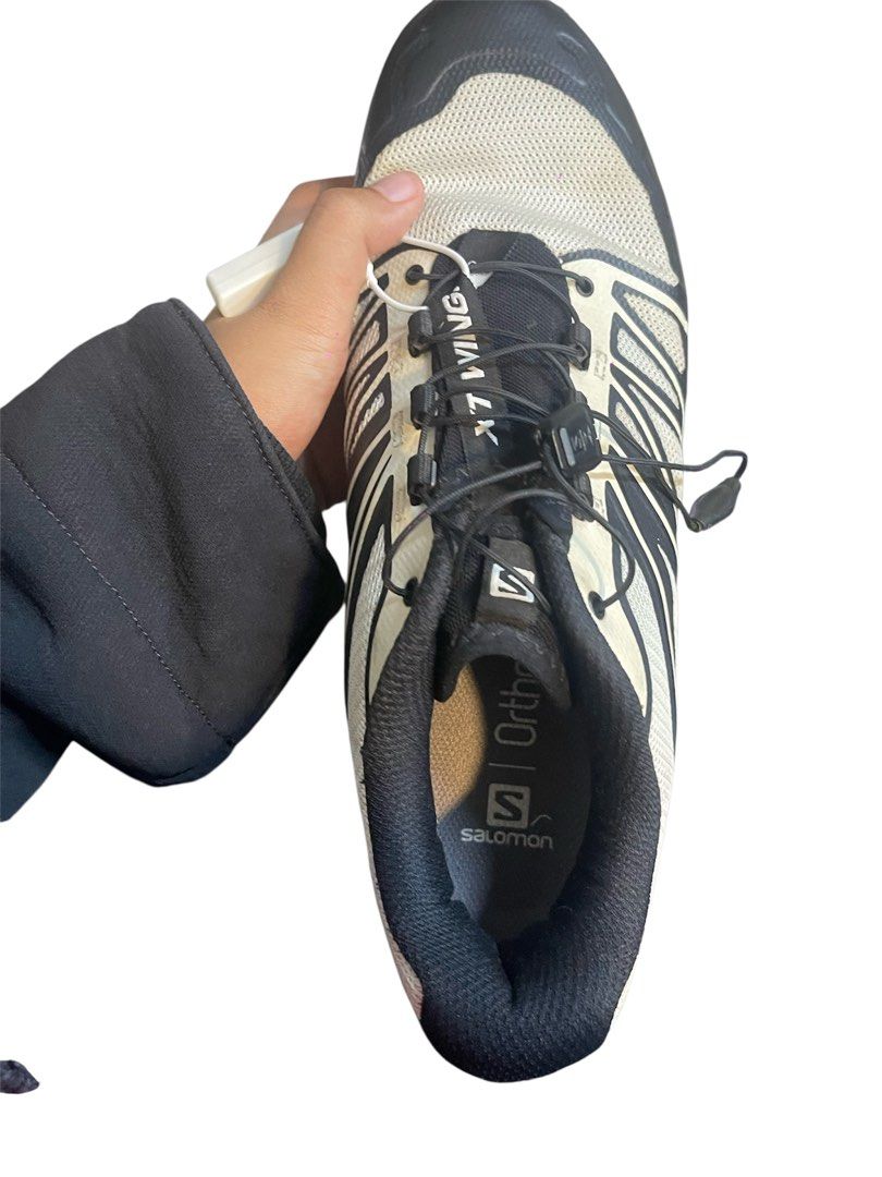 Salomon XT-Wings 2 (Category: Coats, Jackets and Outerwear) located in Baguio. Submitted by find_found001 (Listing ID 1470005875, Image 2). Description: XT-Wings 2 Nimbus Cloud / Patina Green / Violet – Outdoor Trail Running Shoes UK 9.5 Great Condition Used twice.