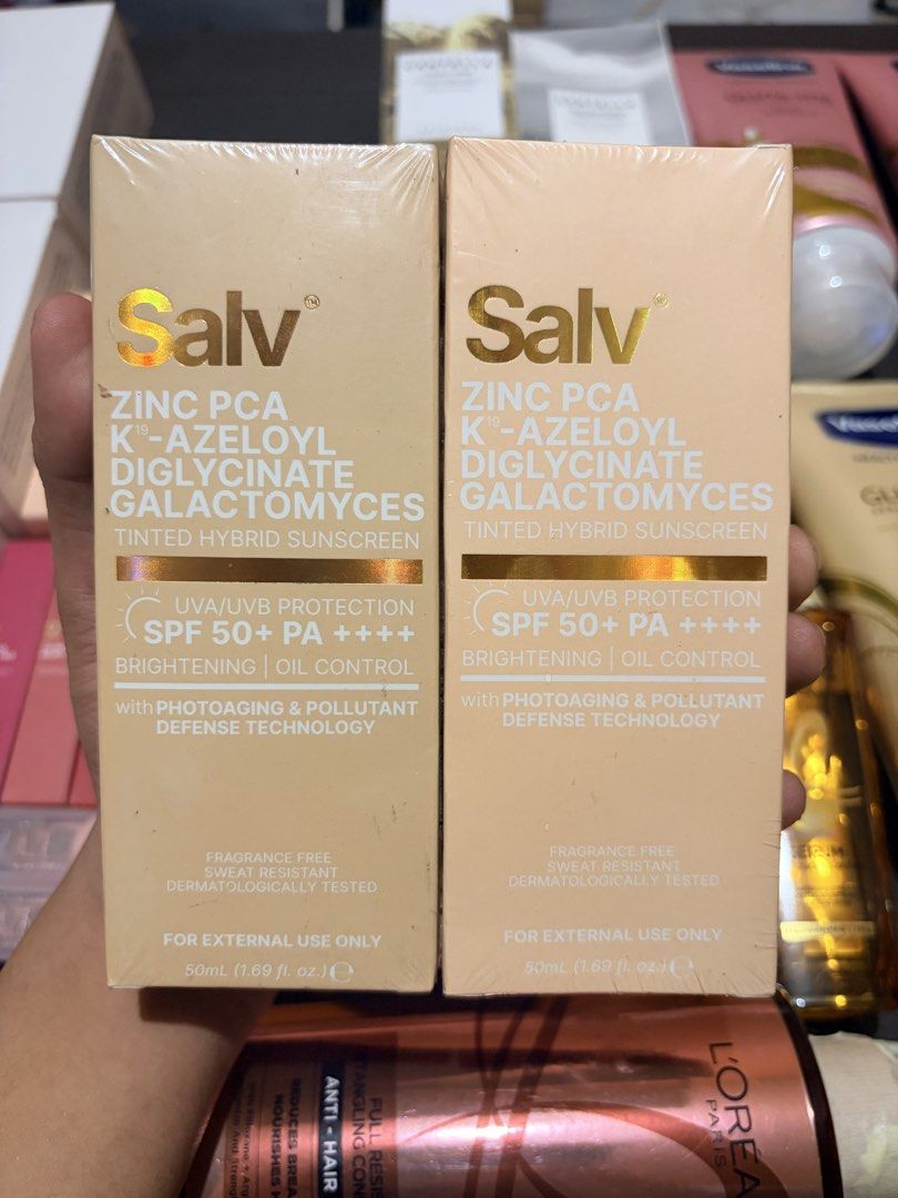 SALV Tinted Sunscreen (Category: Face Care) located in San Mateo. Submitted by chrstian1 (Listing ID 1470105864, Image 1). Description: SALV Tinted Sunscreen — 2 pcs ✦ SRP: ₱399 → ₱159.