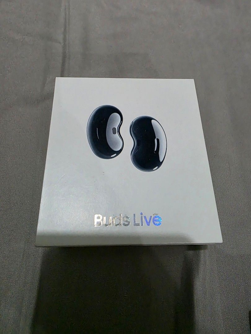 Samsung Galaxy Buds Live (Category: Earphones) located in Caloocan City. Submitted by mjting01 (Listing ID 1470100280, Image 1). Description: - Model: Samsung wireless earbuds - Color: Mystic Black - Design: Iconic bean-shaped for a secure fit - Features: Active noise cancellation (ANC), rich sound quality, and great battery life - Inclusion: Original packaging box included - Fulfillment: Fast meetup or courier delivery available - Status: Grab t