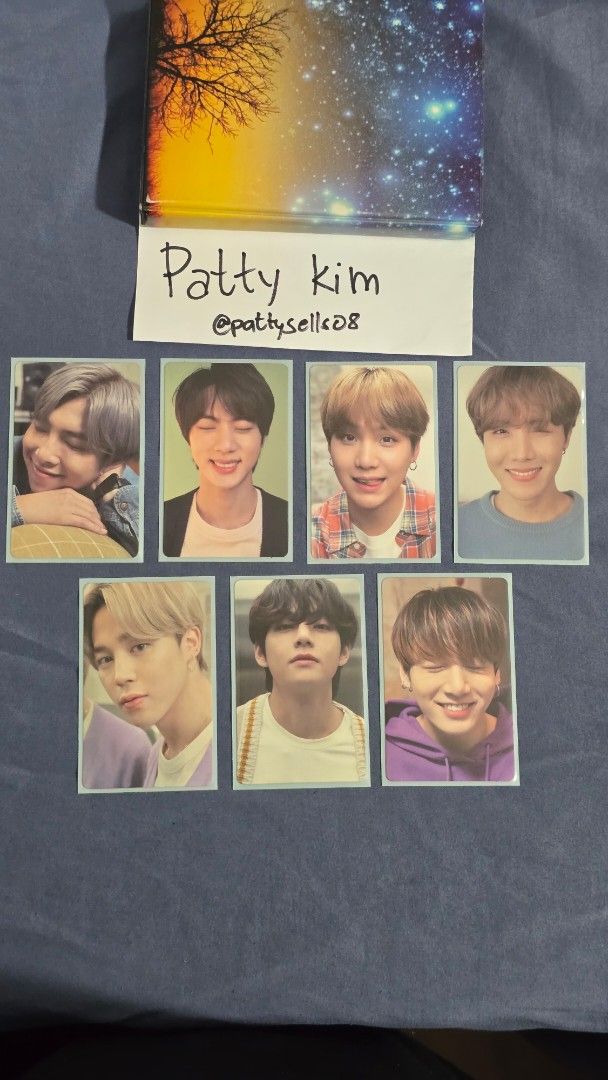 SAMSUNG GALAXY S20+ BTS PHOTOCARD SET (Category: K-Wave Merchandise) located in Manila. Submitted by pattysells08 (Listing ID 1470030846, Image 1). Description: - Onhand - Official - Complete set of 7 BTS member photocards (RM, Jin, Suga, J-Hope, Jimin, V, Jungkook) - Condition: Clean edges, meticulously stored in protective sleeves - Selling as a complete set only (no tingi/individual sales) - Must-have for your ARMY collection! - From my person