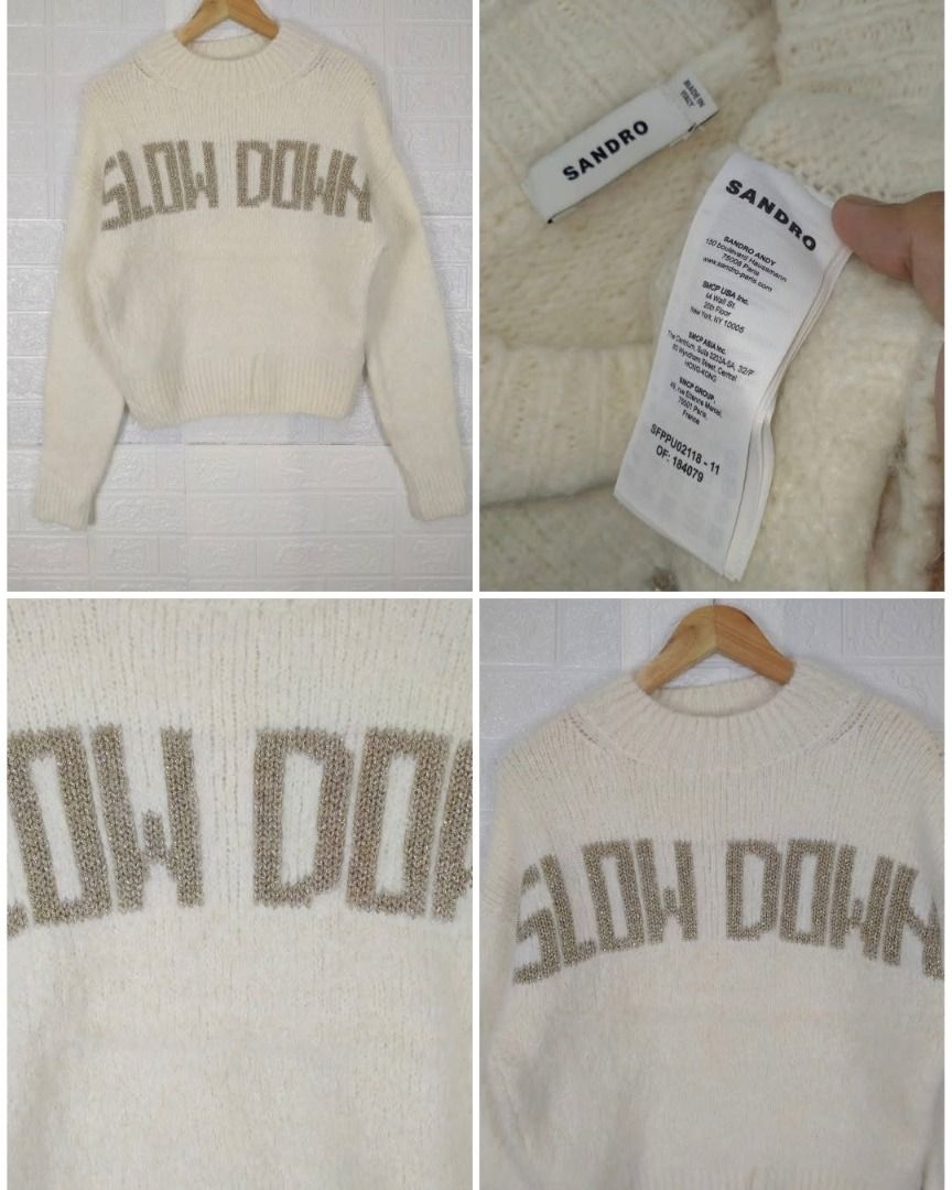 SANDRO KNITTED SWEATER (Category: Coats, Jackets and Outerwear) located in Baguio. Submitted by fashionfinds1999 (Listing ID 1470027796, Image 1). Description: 25 x 20 MEDIUM EXCELLENT CONDITION + SF.