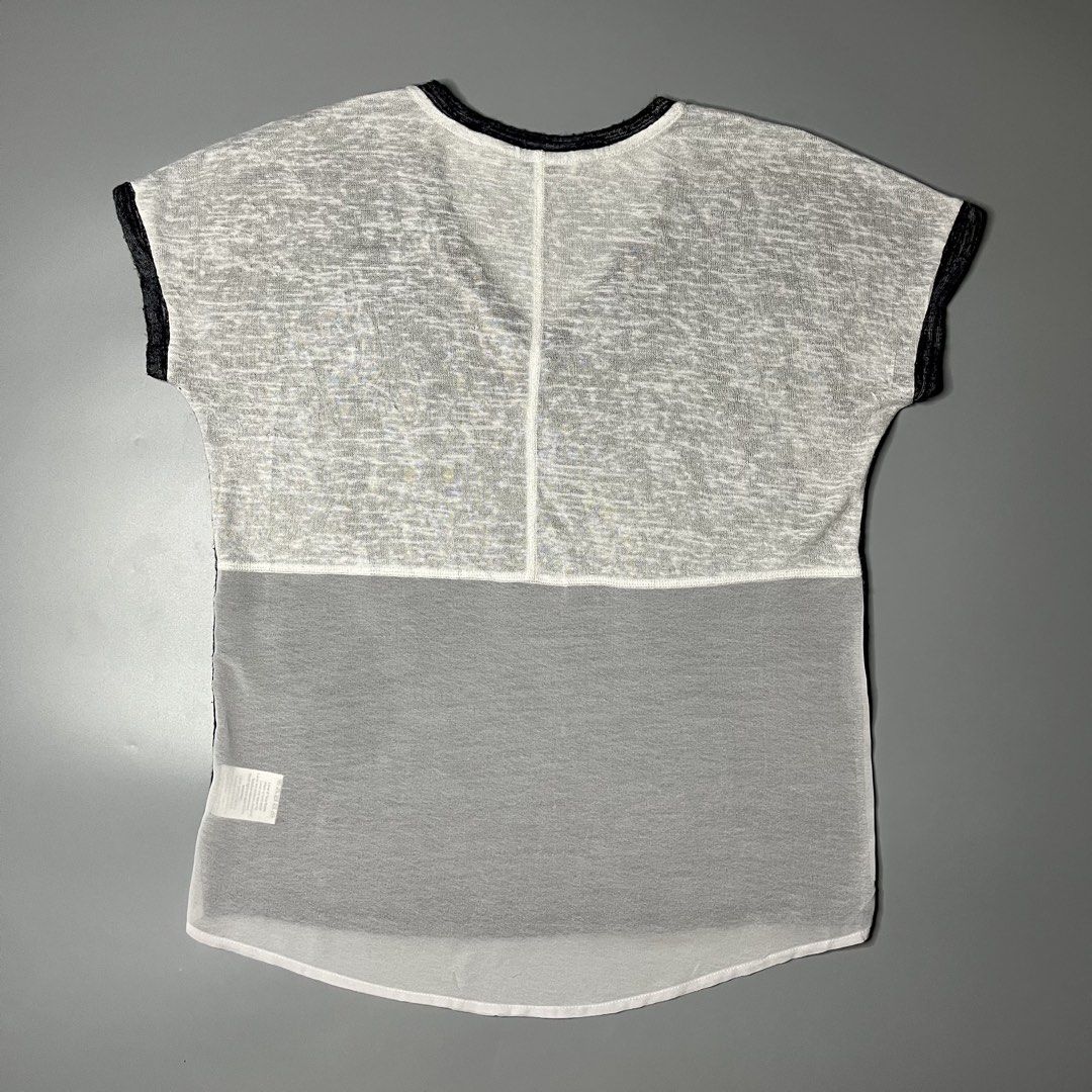 SANDRO V NECK (Category: Shirts) located in Manila. Submitted by aaaaaahhhhhh (Listing ID 1470076276, Image 2). Description: Cut size tag Medium frame 19W 24.5L Excellent Lalamove or J&t Express + Shipping fee.