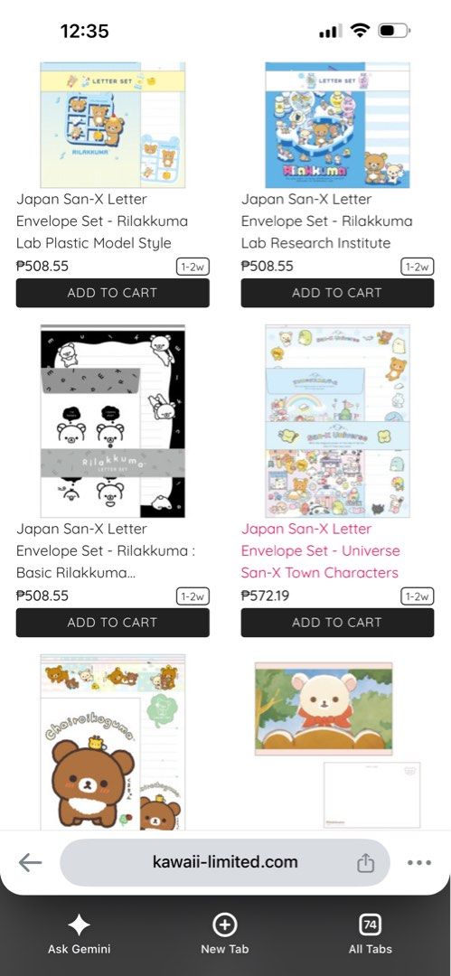 San-X Rilakkuma Mini Letter Set (Category: Vintage Collectibles) located in Davao. Submitted by favoritepreloved (Listing ID 1470116633, Image 2). Description: 💜 Price per pack.