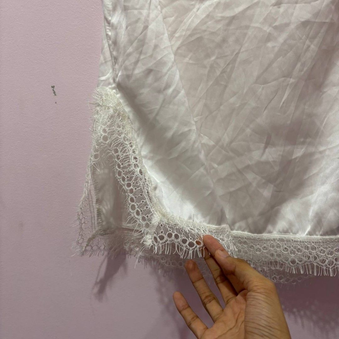 satin lace top (Category: Sleeveless) located in Santa Rosa. Submitted by zbwears (Listing ID 1470082783, Image 3). Description: ▸ satin lace top ▸ small | ₱80 frequently asked questions: ▸ location: balagtas, batangas city ▸ mop: GCASH ▸ mod: direct JNT (min. ₱54) feel free to message me for any inquiries 💌 💌.