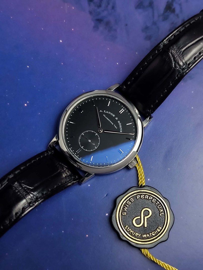 Saxonia Small Seconds Black Dial WG (Category: Men's Watches) located in Makati City. Submitted by swissperpetual (Listing ID 1470019133, Image 3). Description: A. Lange & Söhne Saxonia Small Seconds White Gold Black Dial 215.029 37mm 2010 Complete Set Condition: 9/10 (Excellent condition) Price: P1,248,000 Negotiable 🤝 7 Day Moneyback Guarantee 🧑‍🔧 1 Year SP Service Warranty 💱 Trades Offers and Pre-orders Accepted 💳 Credit Card Options Avai