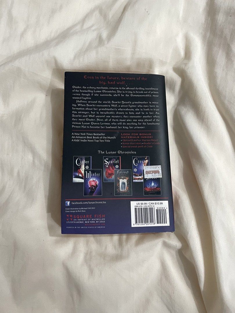 Scarlet by Marissa Meyer (Category: Storybooks) located in Manila. Submitted by sylveohn (Listing ID 1470051823, Image 2). Description: .