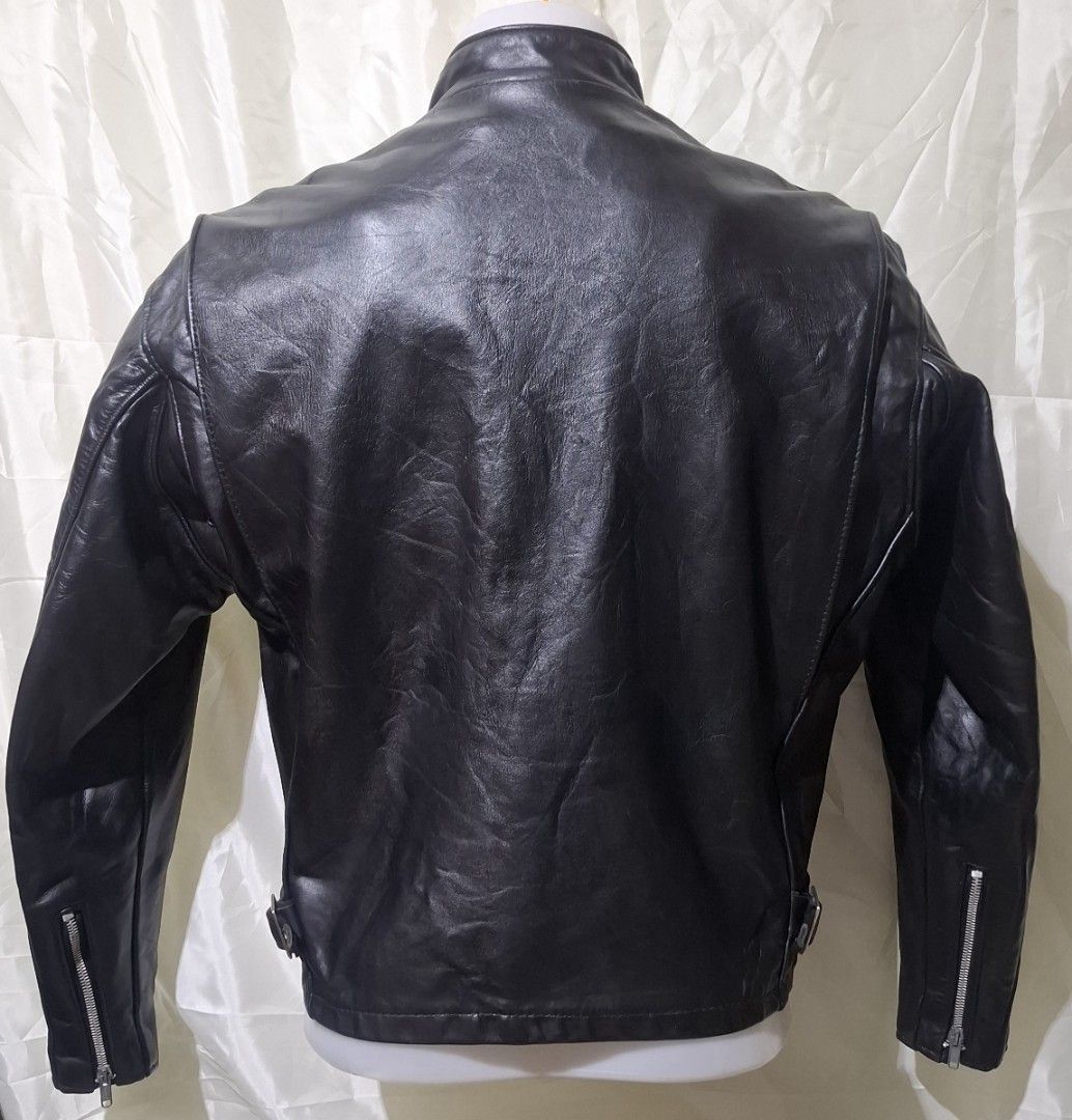 SCHOTT 141 CAFE RACER (Category: Coats, Jackets and Outerwear) located in Baguio. Submitted by thriftrot (Listing ID 1469965463, Image 2). Description: Schott cafe racer in very good condition missing fur liner no issue size 40/medium L24 neckline to hem w22 pit to pit sleeve 23.5 shoulder 19 loc. baguio add shipping fee 65,000 pesos todays srp selling for a steal price.