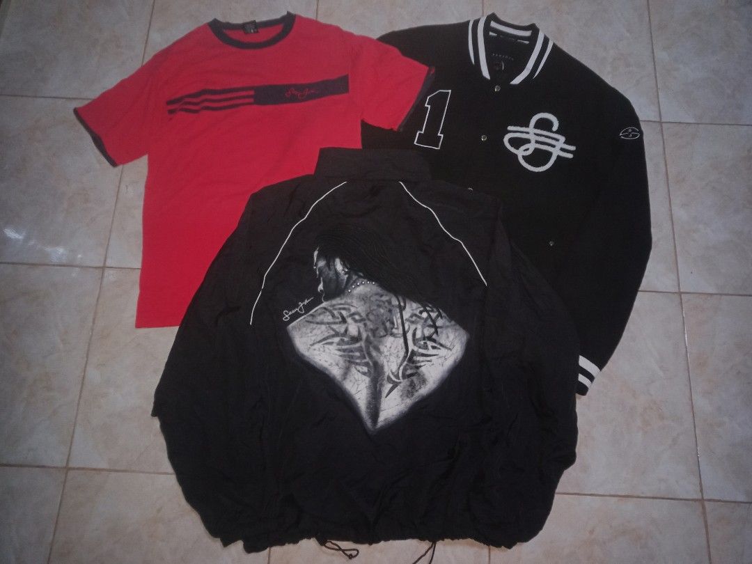 Sean John Clothing Bundle Shirt Varsity Jacket Wind Breaker (Category: Coats, Jackets and Outerwear) located in Manila. Submitted by ramosjacqu35241 (Listing ID 1470117038, Image 2). Description: For sale ‼️ Sean John 🔥 Shirt size L (29*21) - 700 📌 Wool Varsity size XL-XXL (31*27.5) - 1800 📌 Busta Rhymes wind breaker size XL (30*27) - 2200 📌 Location: Baguio city 🌲 🌲 🌲 Pm/Dm 📩 📩 📩.