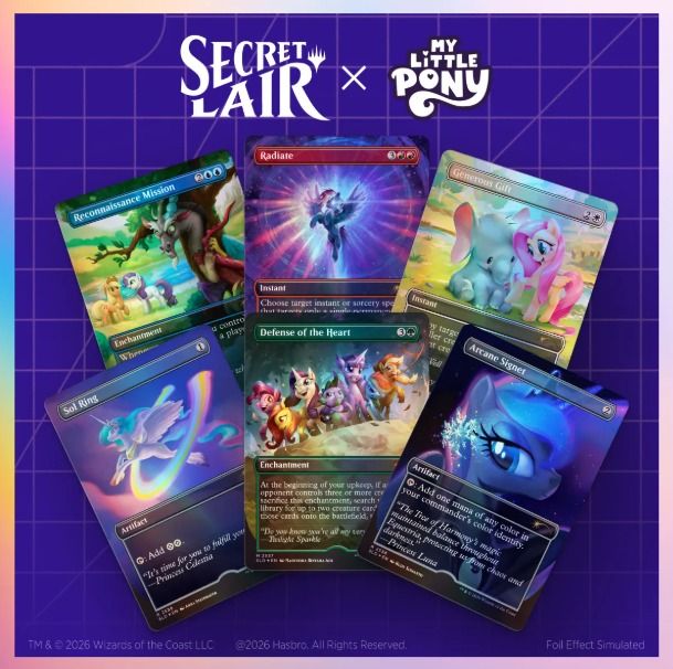 Secret Lair x My Little Pony: Friendship is Magic (Foil), Toys ...