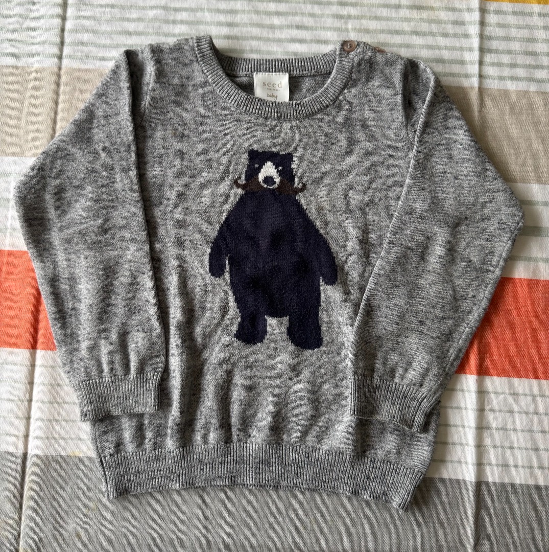 Grey sweater 18-24M, Babies & Kids, Babies & Kids Fashion on Carousell