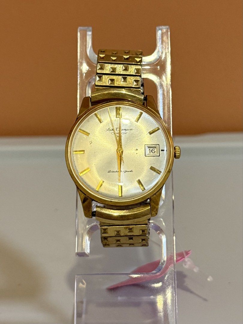 Seiko Champion Calendar Watch (Category: Men's Watches) located in Bacoor. Submitted by michiepeachy (Listing ID 1470131926, Image 1). Description: Movement: Manual wind Strap: Replaced Issue: None Price: 8,000 Inclusion: Watch only ‼️Please be reminded that this is preloved (second-hand), so it may have minor signs of wear consistent with its age. Kindly review the photos before purchasing.‼️.
