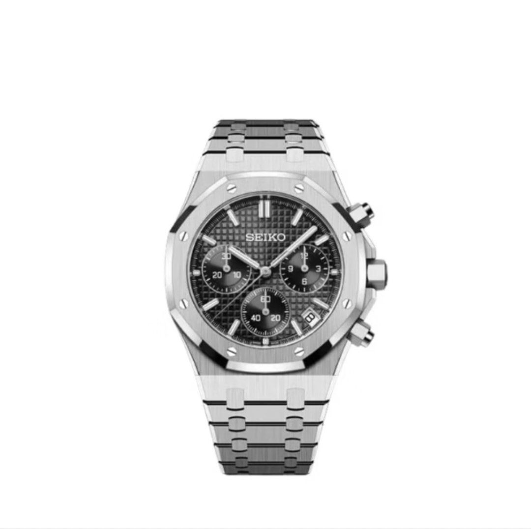 Av Style Computer Case Seikoak Royal Oak Chronograph Black, Luxury, Watches on Carousell