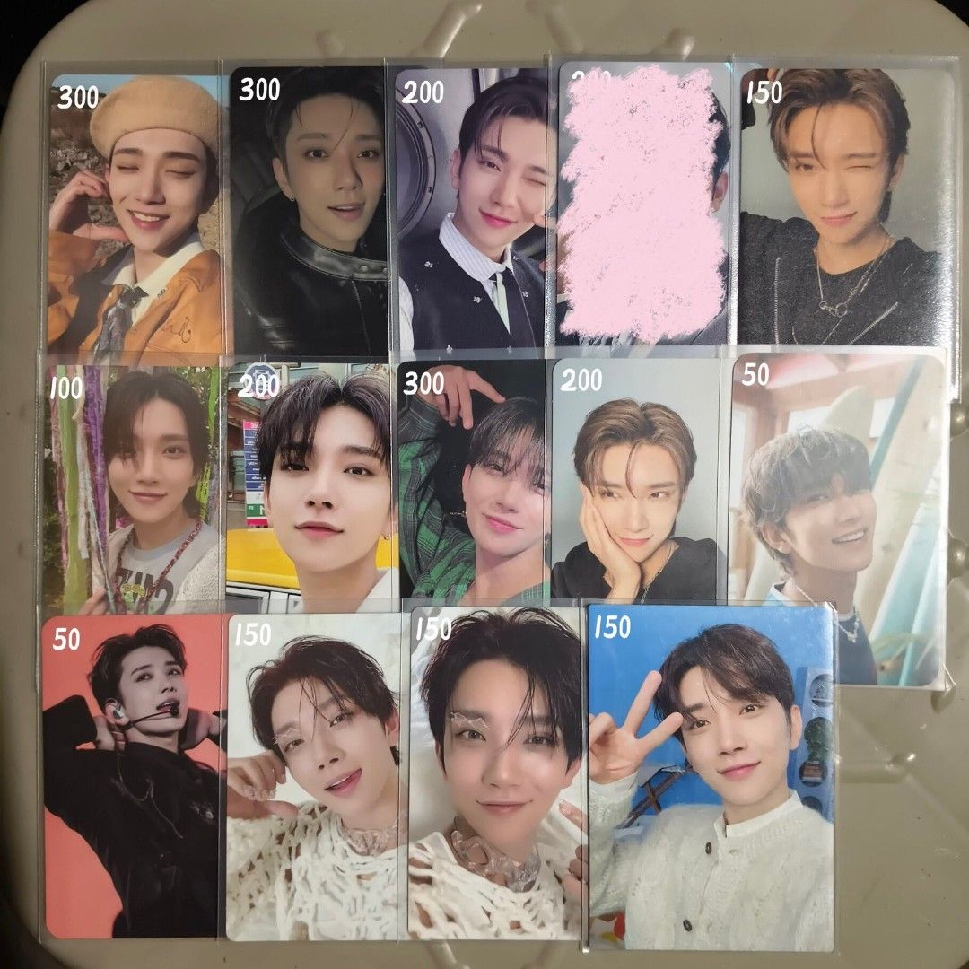 SEVENTEEN Official Photocards Collection (Category: K-Wave Merchandise) located in Paranaque City. Submitted by 1137cart (Listing ID 1470065555, Image 2). Description: - SEVENTEEN photocards (The8, S.Coups, Jeonghan, Joshua, Hoshi, Mingyu, Wonwoo) - Prices indicated on the picture - 100% official, handled with care, and kept in sleeves since pulling - Message us to check specific member availability - Can claim individually, can also claim the wh