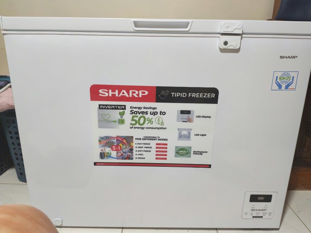 SHARP INVERTER CHEST FREEZER- Model No. FRV-254X 9.5Cu. Ft. (Category: Other Kitchen Appliances) located in Morong. Submitted by zealmountain_f452b6 (Listing ID 1470130874, Image 1). Description: SHARP INVERTER CHEST FREEZER- Model No. FRV-254X 9.5Cu. Ft. *3months used *Original price 22k *No issues all goods.