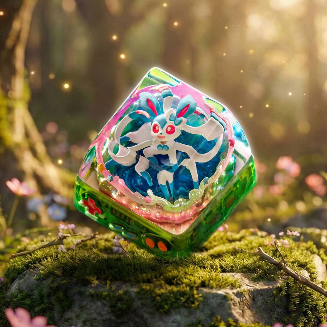 S-Craft Shiny Sylveon Artisan Keycap (Category: Computer Keyboard) located in Baguio. Submitted by jdd.pkmn_0 (Listing ID 1470131952, Image 1). Description: Artisan Keycaps by S-Craft Please read Opened to check for damages, unused. Gcash.