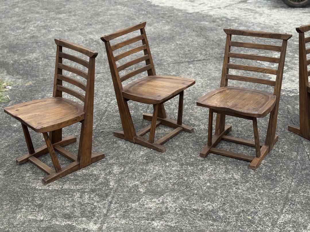 Solid wood ladder-back side chairs (Category: Chairs) located in Bulacan. Submitted by rock_off.thriftshop.ph (Listing ID 1469979796, Image 2). Description: .