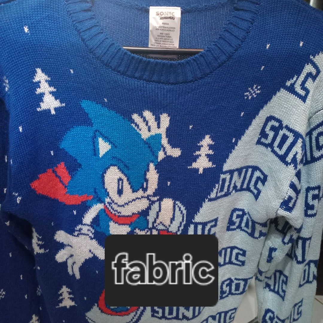 Sonic The Hedgehog Knitted Sweater (KIDS) (Category: Coats, Jackets and Outerwear) located in Angono. Submitted by thrifted.fashionshop (Listing ID 1470112443, Image 2). Description: Fit - med *knitted *round neck <COLORS MAY VARY DUE TO LIGHTING> MOP : Gcash only COURIER : Jnt / Lalamove REMINDER : Shipping fee ay hindi kasama sa presyo ng item.