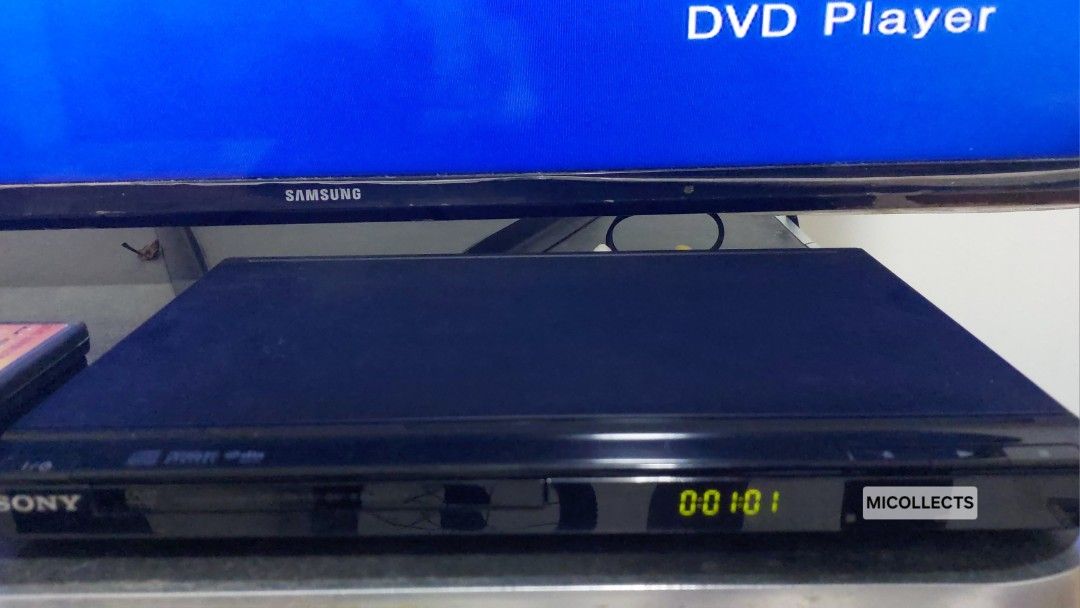 SONY DVD Player (Category: CDs & DVDs) located in Manila. Submitted by micollects (Listing ID 1470041447, Image 1). Description: Hi! Selling my DVD player. - 750 PHP (fixed) - Good condition / taken care of - All buttons working - No remote, does not come with av cable cause I'm gonna use it - Has few dents prolly sa paglipat-lipat but does not affect performance Used only to play music on Sundays and watch movie a few times (has other players). 