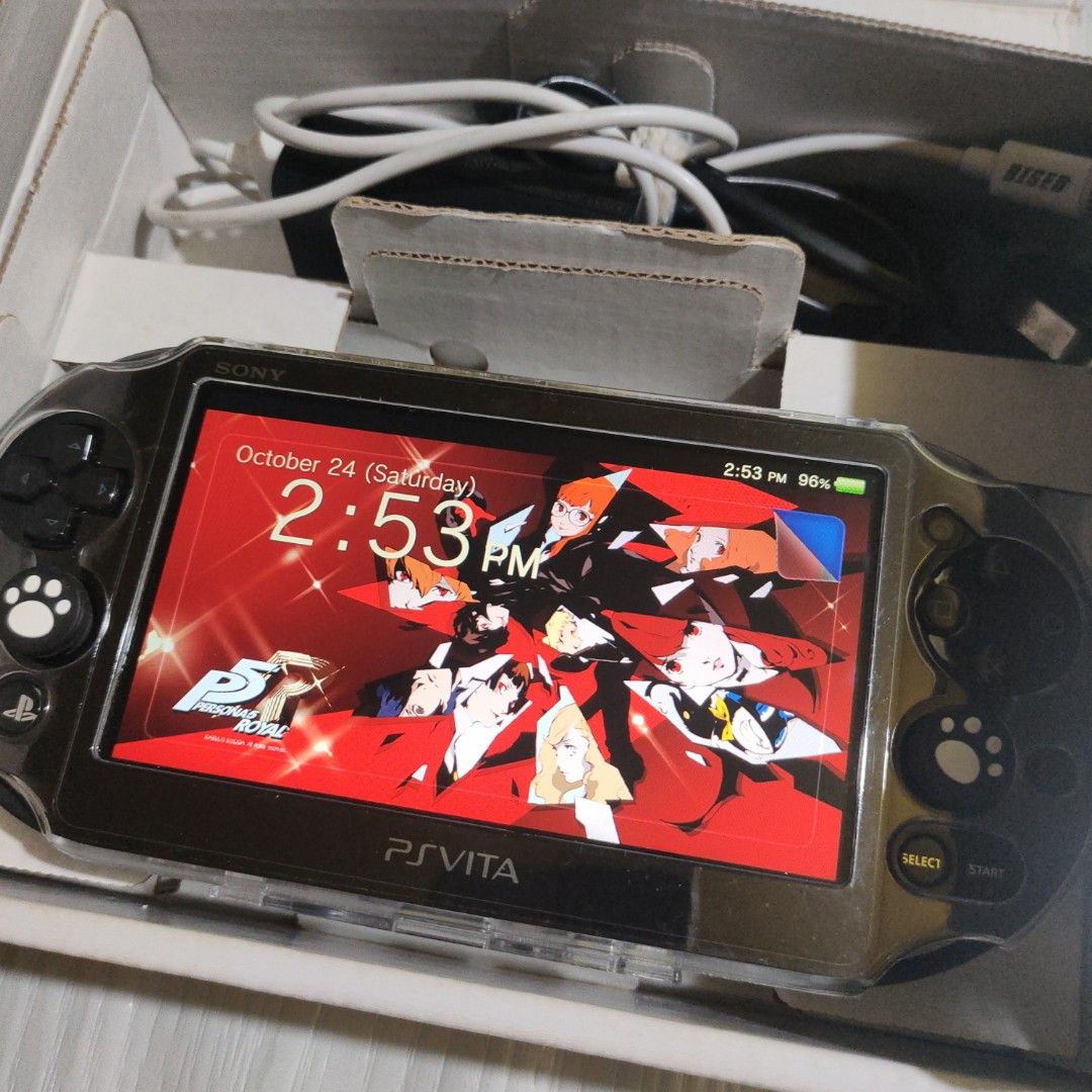 Sony PS Vita Slim 2000 Piano Black 128 GB CFW CIB Complete In Box ...