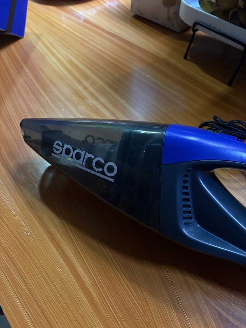 Sparco Airtech Car Vacuum Cleaner 12V DC (Category: Vacuum Cleaner & Housekeeping) located in Batangas. Submitted by luna_gurl (Listing ID 1470141864, Image 3). Description: - Brand: Sparco Airtech Car Vacuum Cleaner - Color: Stylish Blue and Black - Power Source: Plugs into standard 12V DC vehicle socket - Capacity: 70ml dust capacity - Reach: Generous 4-meter cable length - Condition: Comes with original box - Ideal for keeping your car interio