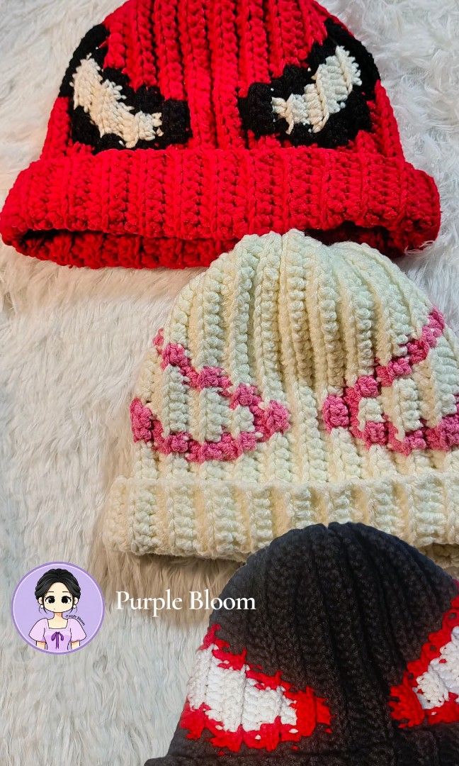 Spiderman Crochet Beanie (Category: Looking For) located in Antipolo. Submitted by purple_bloom (Listing ID 1470123794, Image 1). Description: 🎃 Made to order, perfect for this coming Halloween! 👻🕸️ Get yours now and make your Halloween look extra special! 🖤 📩 DM us for inquiries and orders. ✨.