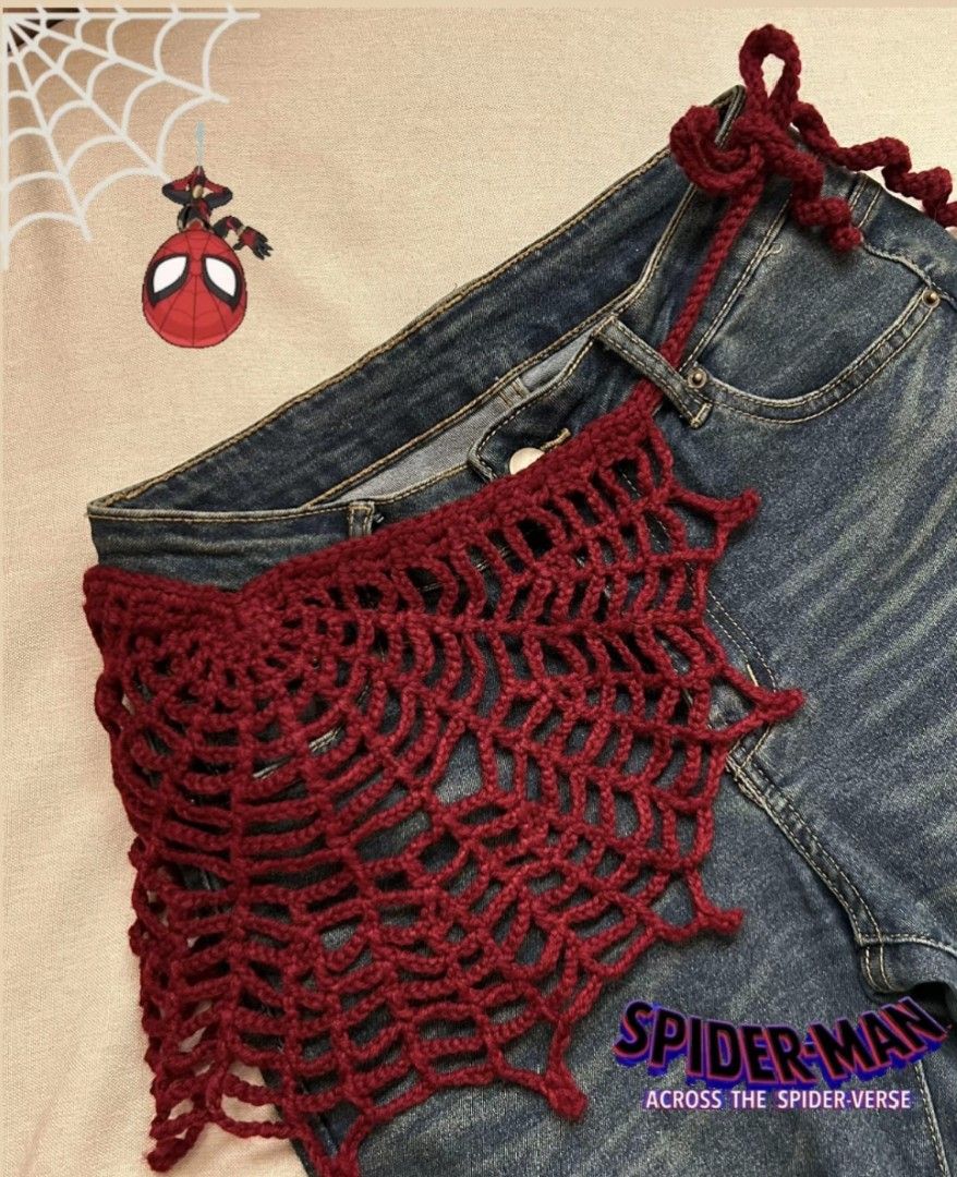 Spiderman Web Bandana (Category: Handmade Craft) located in Antipolo. Submitted by purple_bloom (Listing ID 1469991947, Image 1). Description: A cute and stylish handmade accessory that you can wear on your head or waist! 🖤❤️ Perfect for adding a little spidey vibe to your outfit. Can be worn as a head bandana or waist accessory . Available in different colors you can also customize your preferred color combination! 🧶 Made to order.